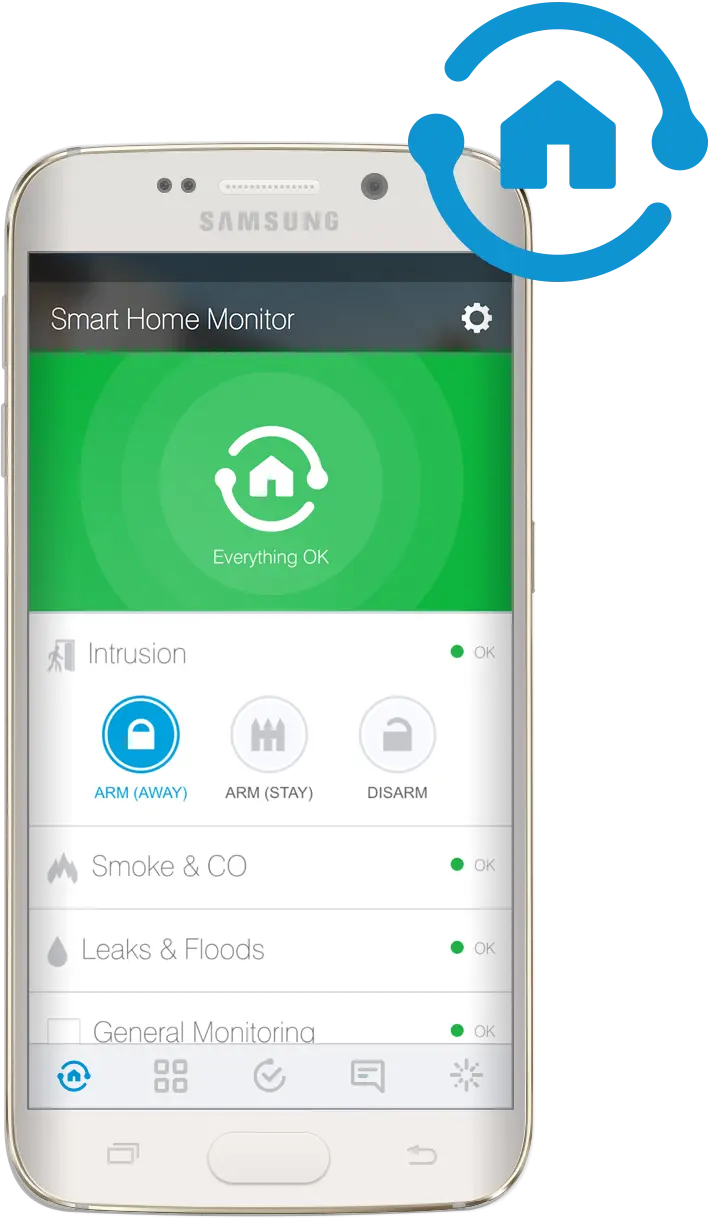 Smart Home Monitor on Smartphone