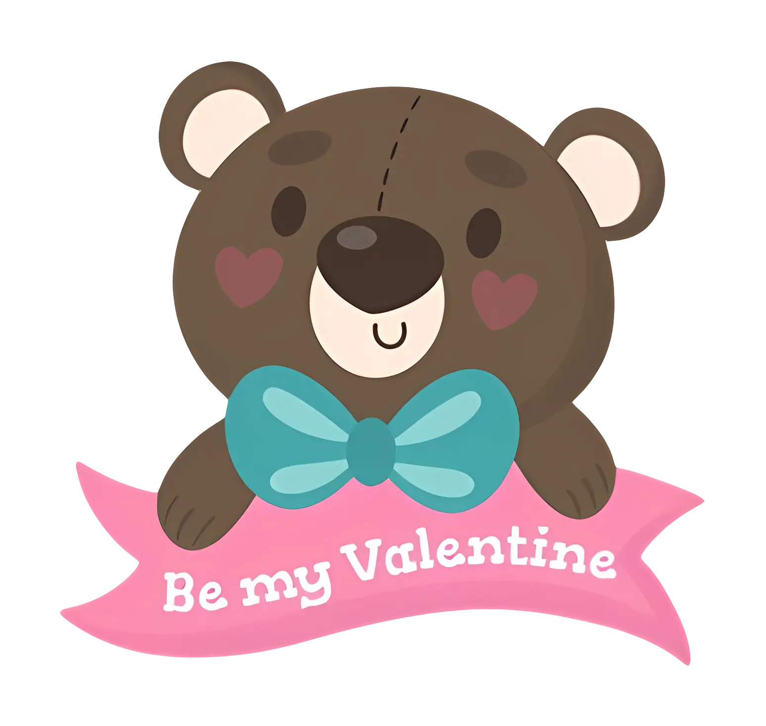 Valentine Bear with Bow