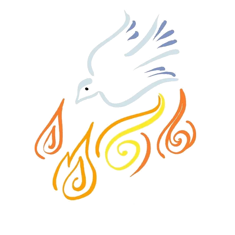 Dove and Flames Illustration Symbol
