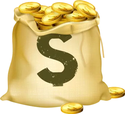 Money Bag Full of Gold Coins Illustration