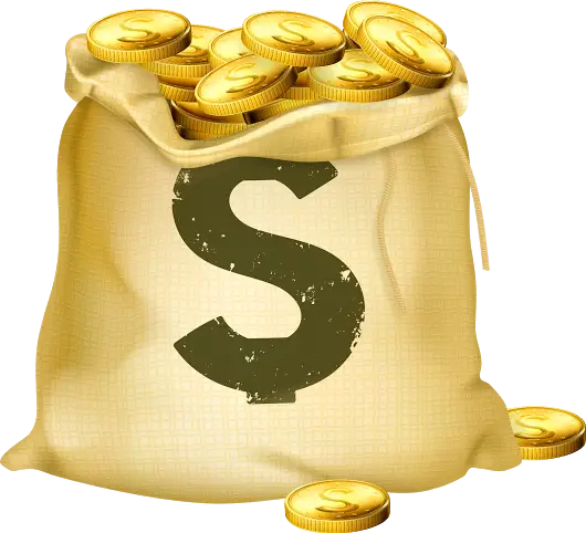 Money Bag Full of Gold Coins Illustration