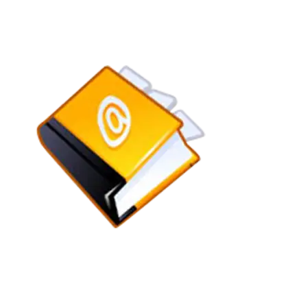 Address Book Icon in Yellow and Black
