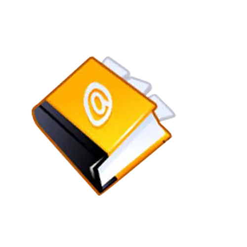 Address Book Icon in Yellow and Black