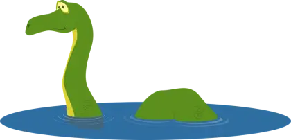 Cartoon Dinosaur in Water