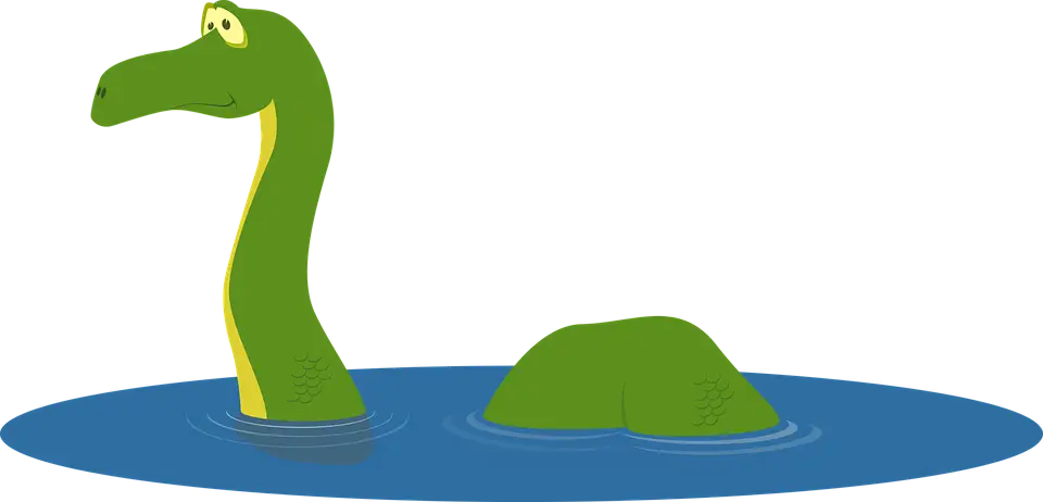 Cartoon Dinosaur in Water