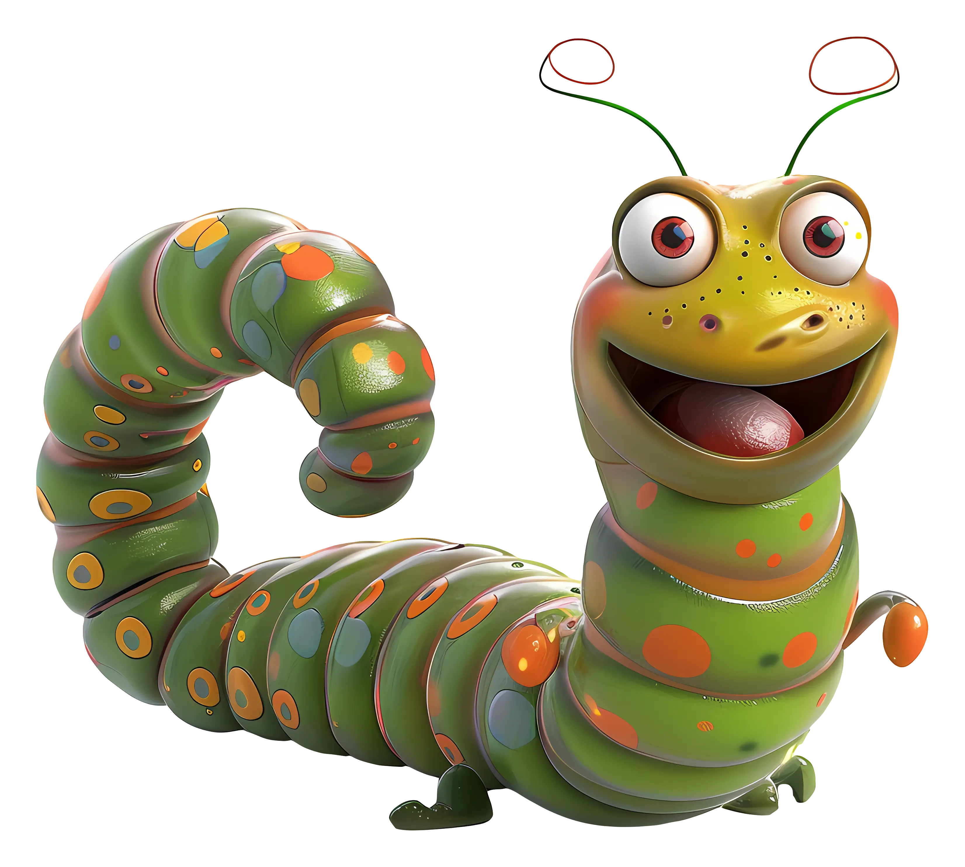 Colorful Cartoon Caterpillar