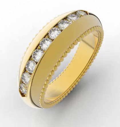 Gold Ring with Diamonds