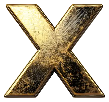 Golden X Symbol