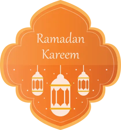 Ramadan Kareem Greeting with Lantern Illustration