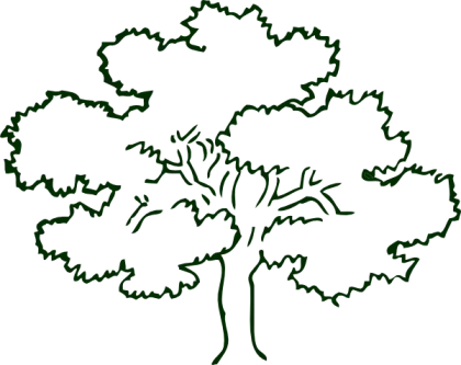 Illustrated Green Tree Outline