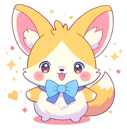 Cute Cartoon Corgi with Bow Tie
