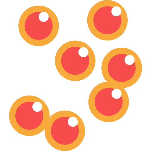 Red Circle Decorations in Abstract Style