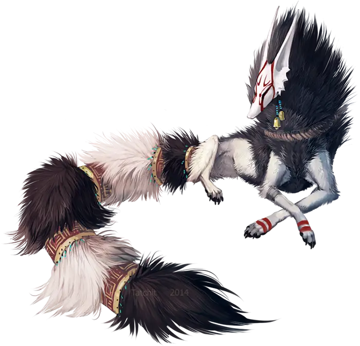 Mythical Fox-like Creature Illustration