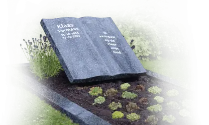 Book-shaped Tombstone in Cemetery