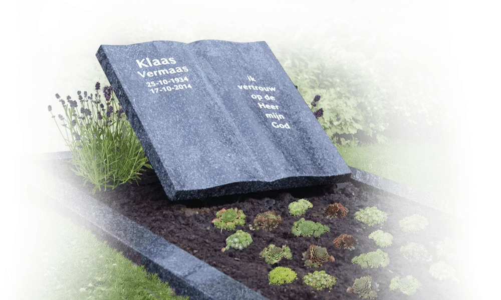 Book-shaped Tombstone in Cemetery