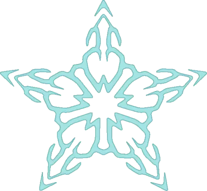 Intricate Blue Snowflake Design