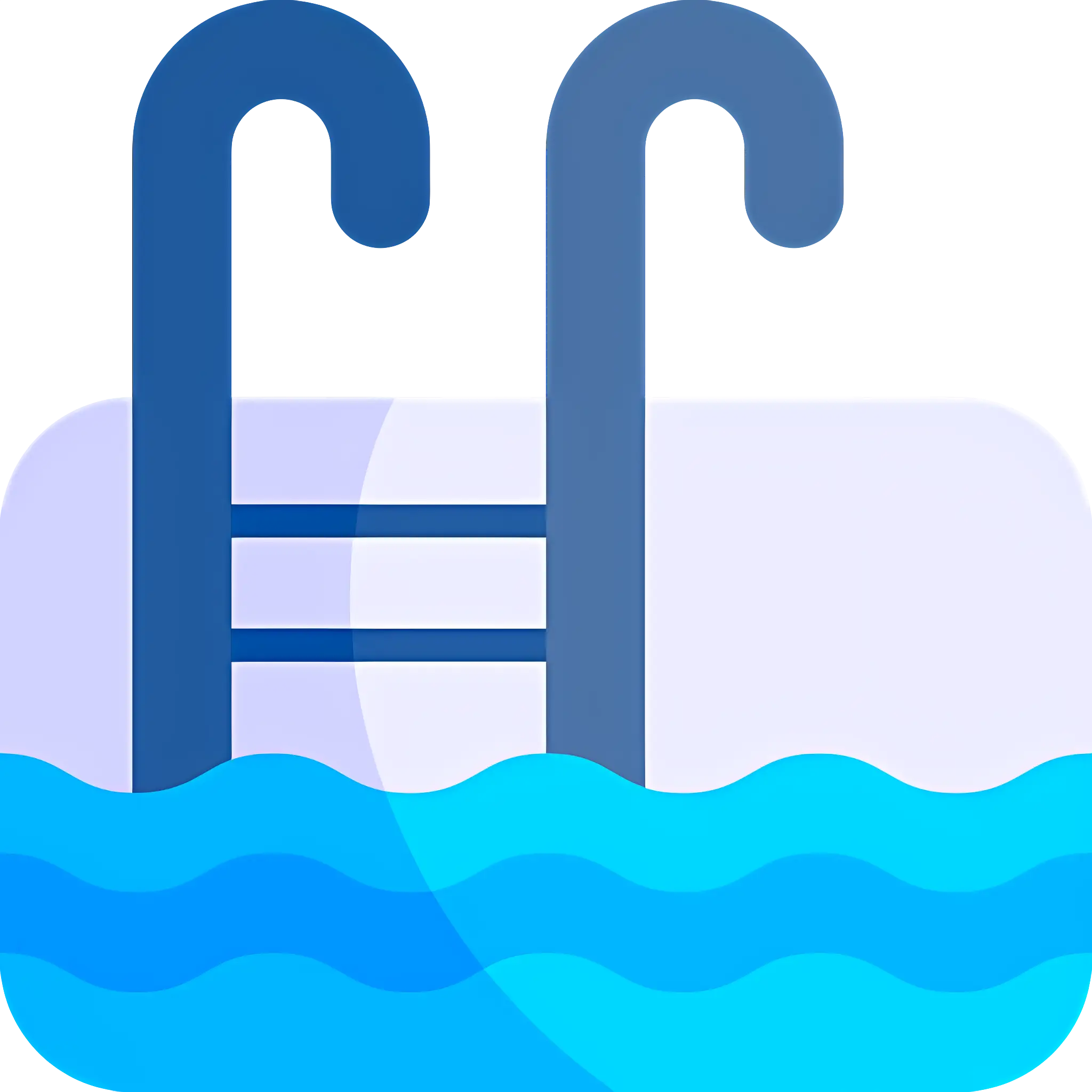 Swimming Pool with Ladder Illustration