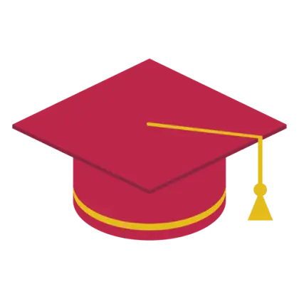 Red Graduation Cap for Academic Achievement