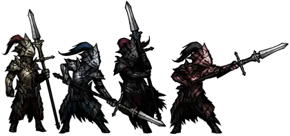 Armored Knights in Battle Stance