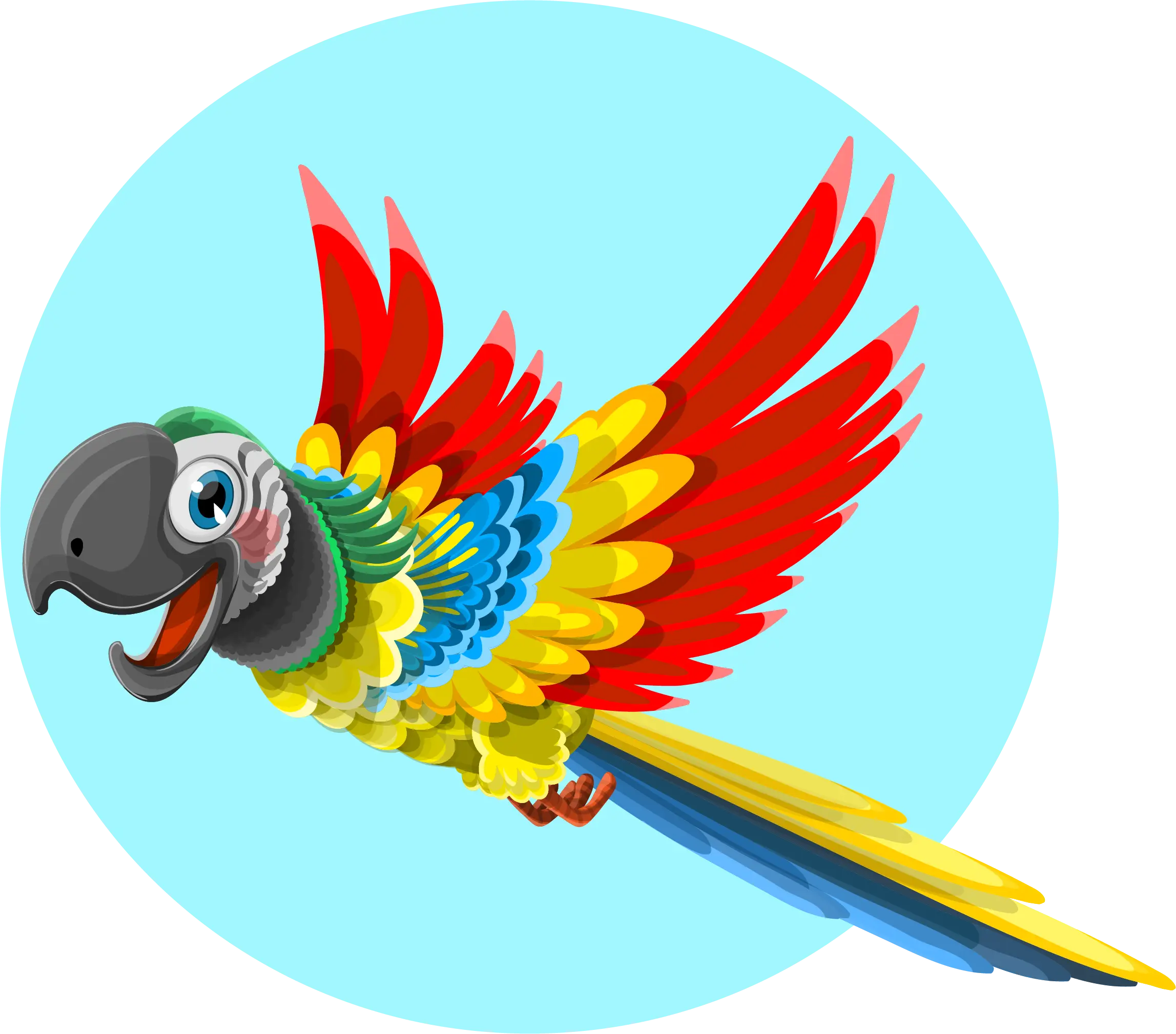 Bright and Colorful Parrot Illustration