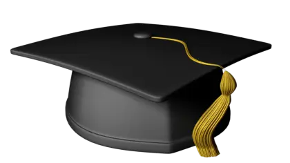 Graduation Cap with Golden Tassel