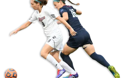 Two Women Playing Soccer