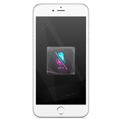 Muted Microphone Icon on Smartphone