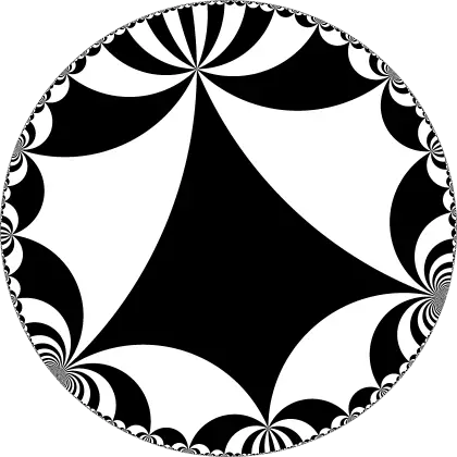 Black and White Abstract Circular Pattern