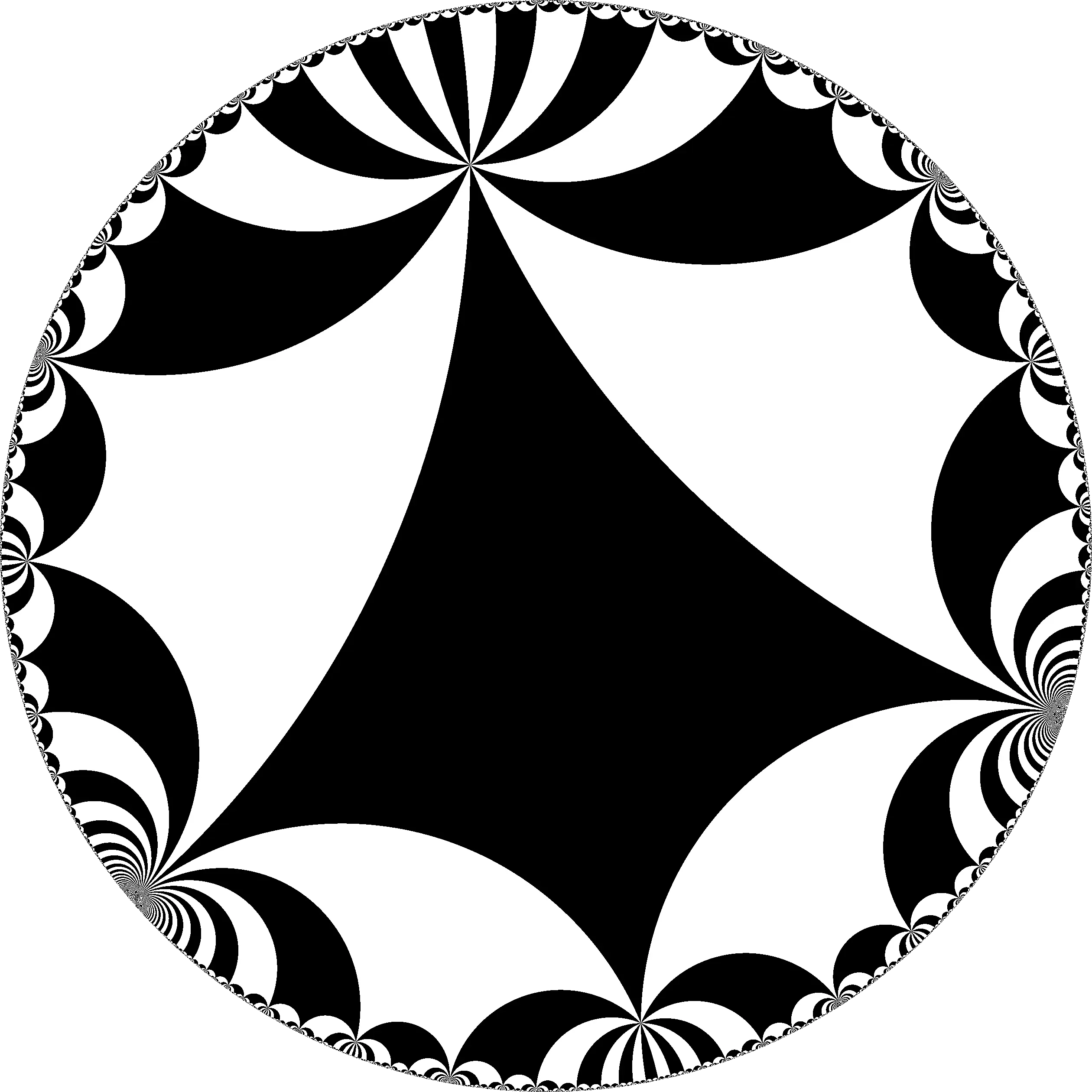 Black and White Abstract Circular Pattern