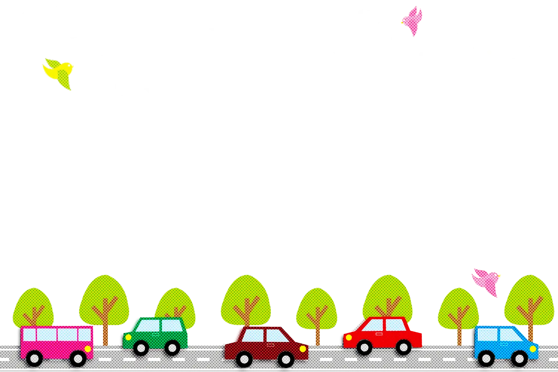 Colorful Cars on Road