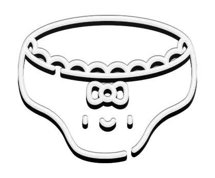 White Pet Collar Illustration
