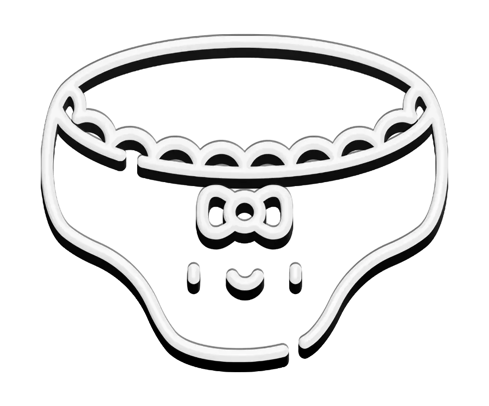 White Pet Collar Illustration