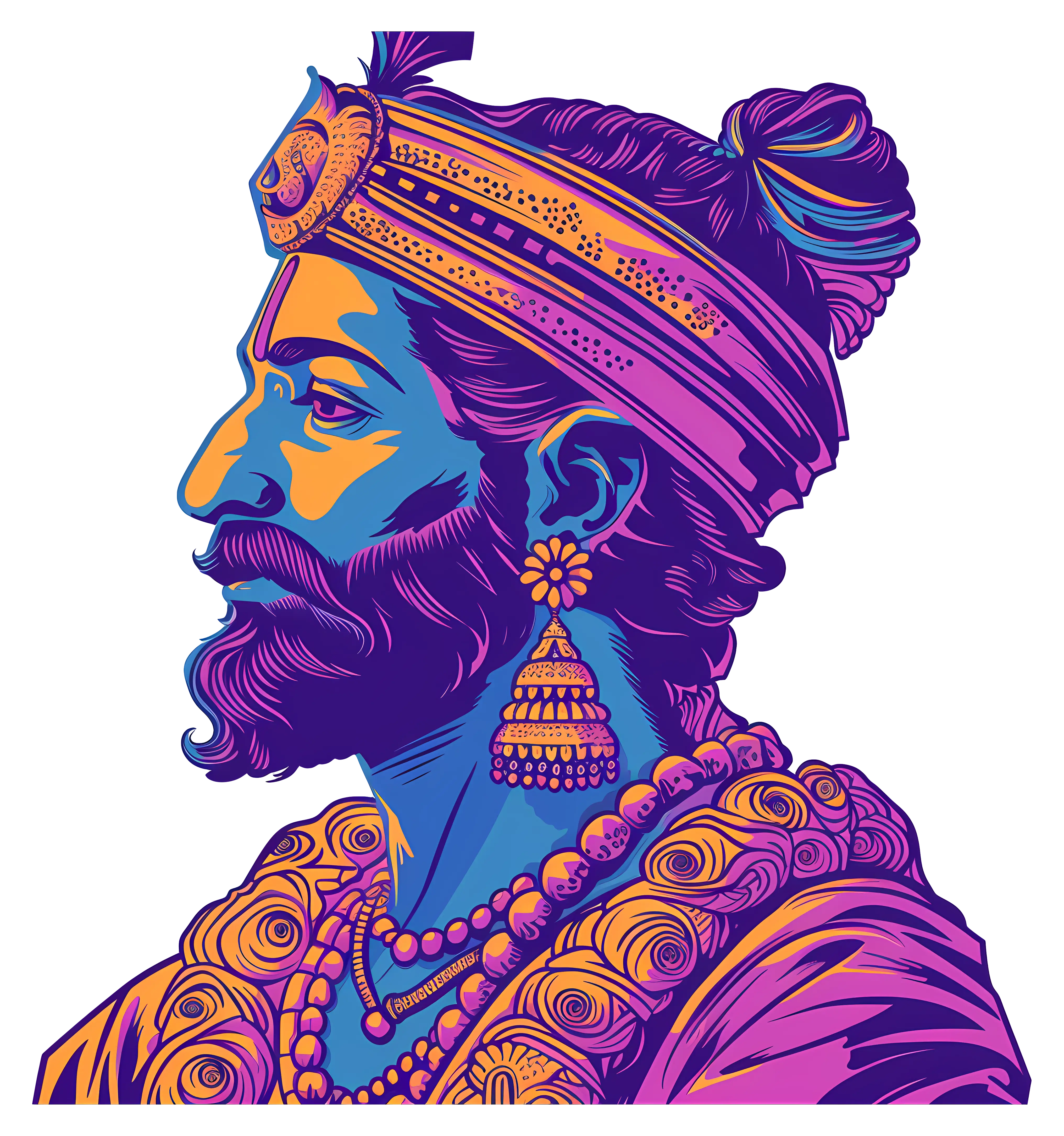Colorful Portrait of a Man