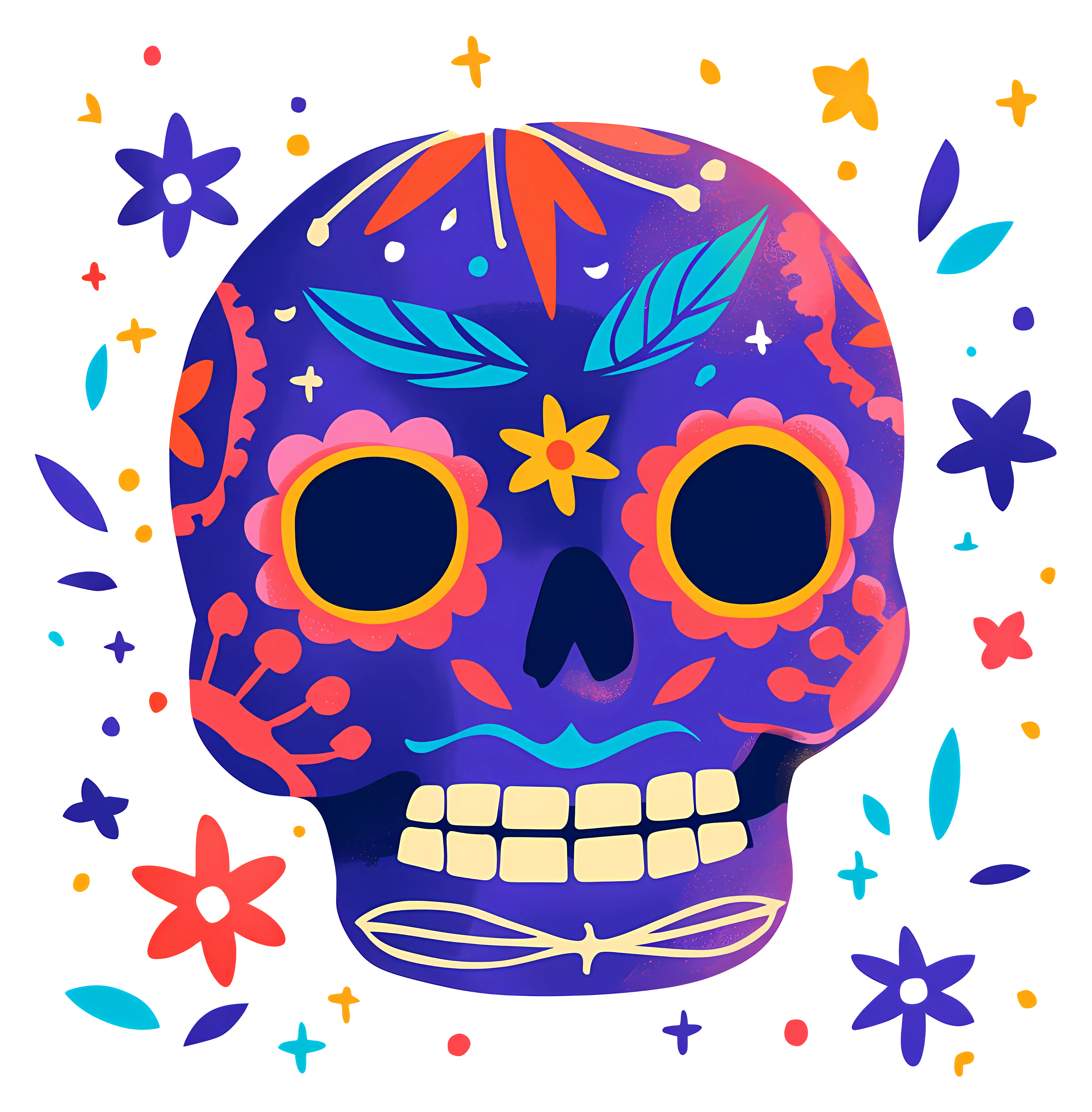 Decorative Skull for Day of the Dead
