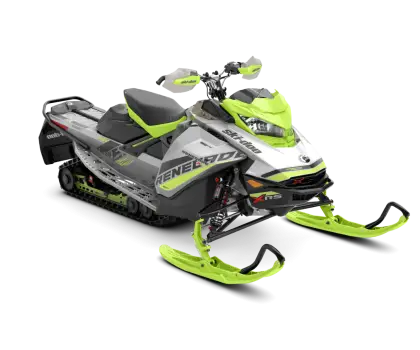 Green and White Snowmobile for Winter Adventures