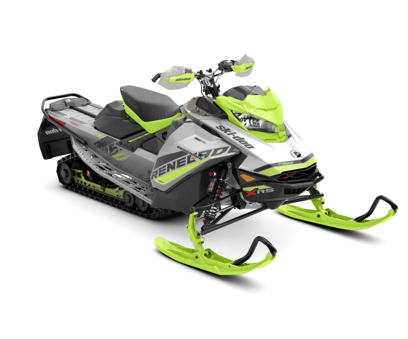 Green and White Snowmobile for Winter Adventures