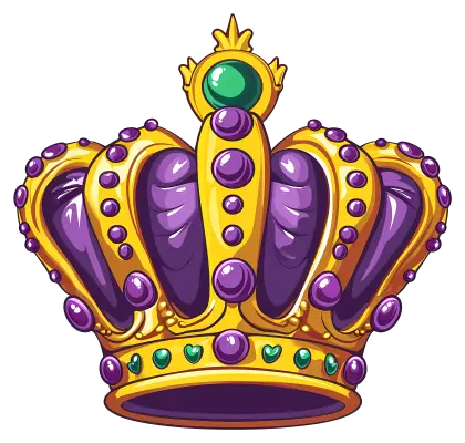 Golden Crown with Purple Accents Illustration