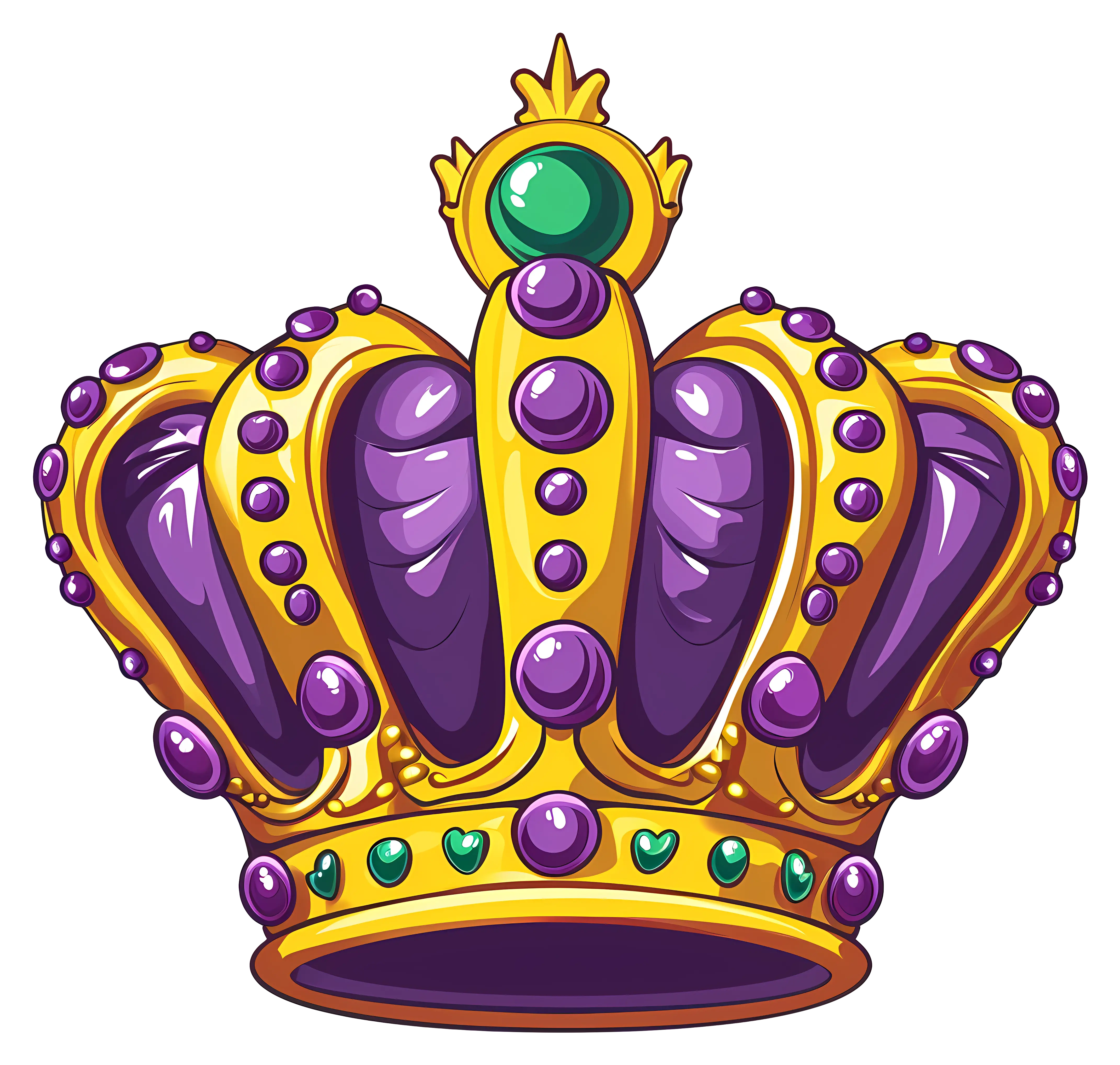 Golden Crown with Purple Accents Illustration