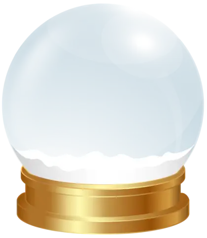 Snow Globe with Golden Base for Holiday Decoration