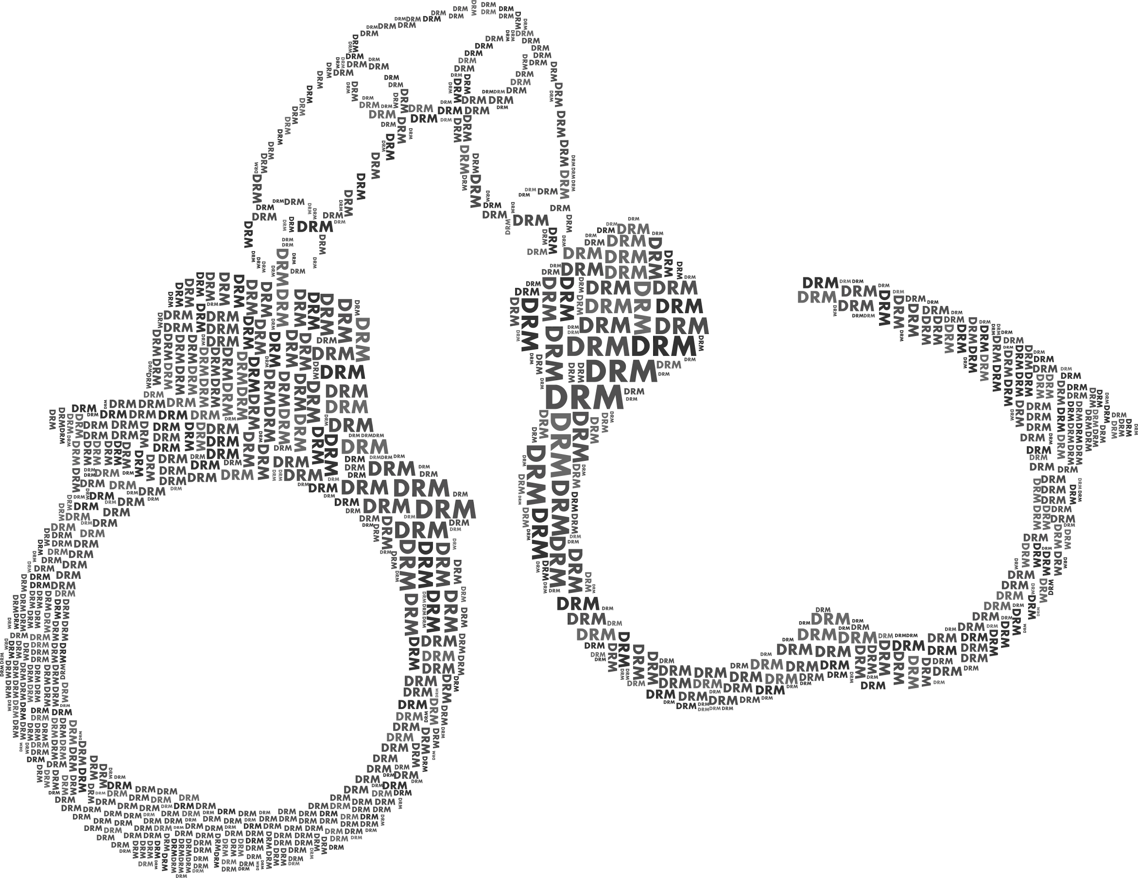 Typographic Handcuff Illustration