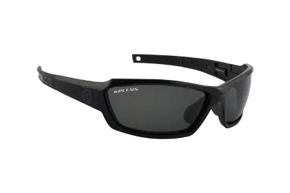Black Sports Sunglasses with Wrap-around Design