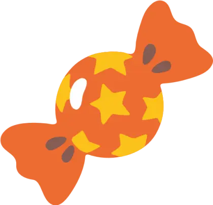 Orange Candy with Star Print