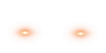 Orange Glowing Spot Effect on Transparent Background