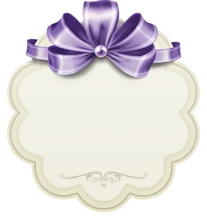 Purple Bow Frame for Label Decor