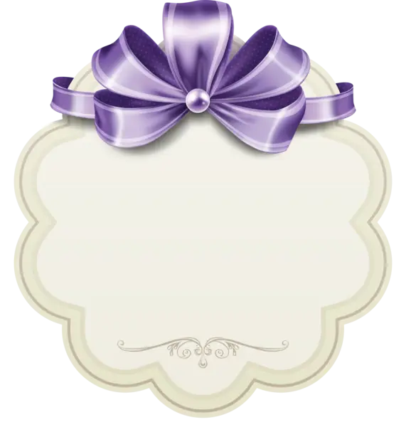 Purple Bow Frame for Label Decor