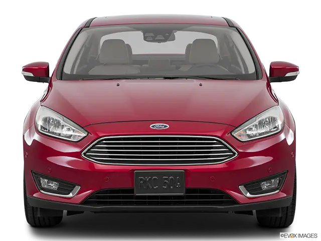 Red Sedan Front View