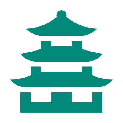 Green Pagoda Symbol Icon