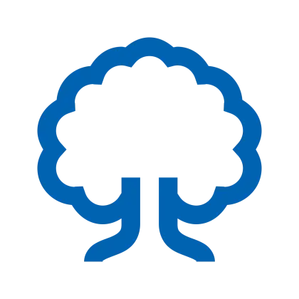 Simple Blue Tree Icon