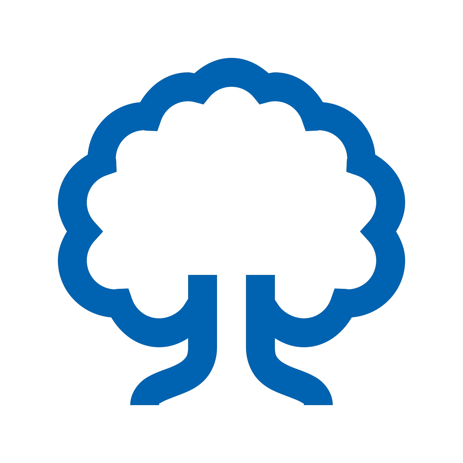 Simple Blue Tree Icon