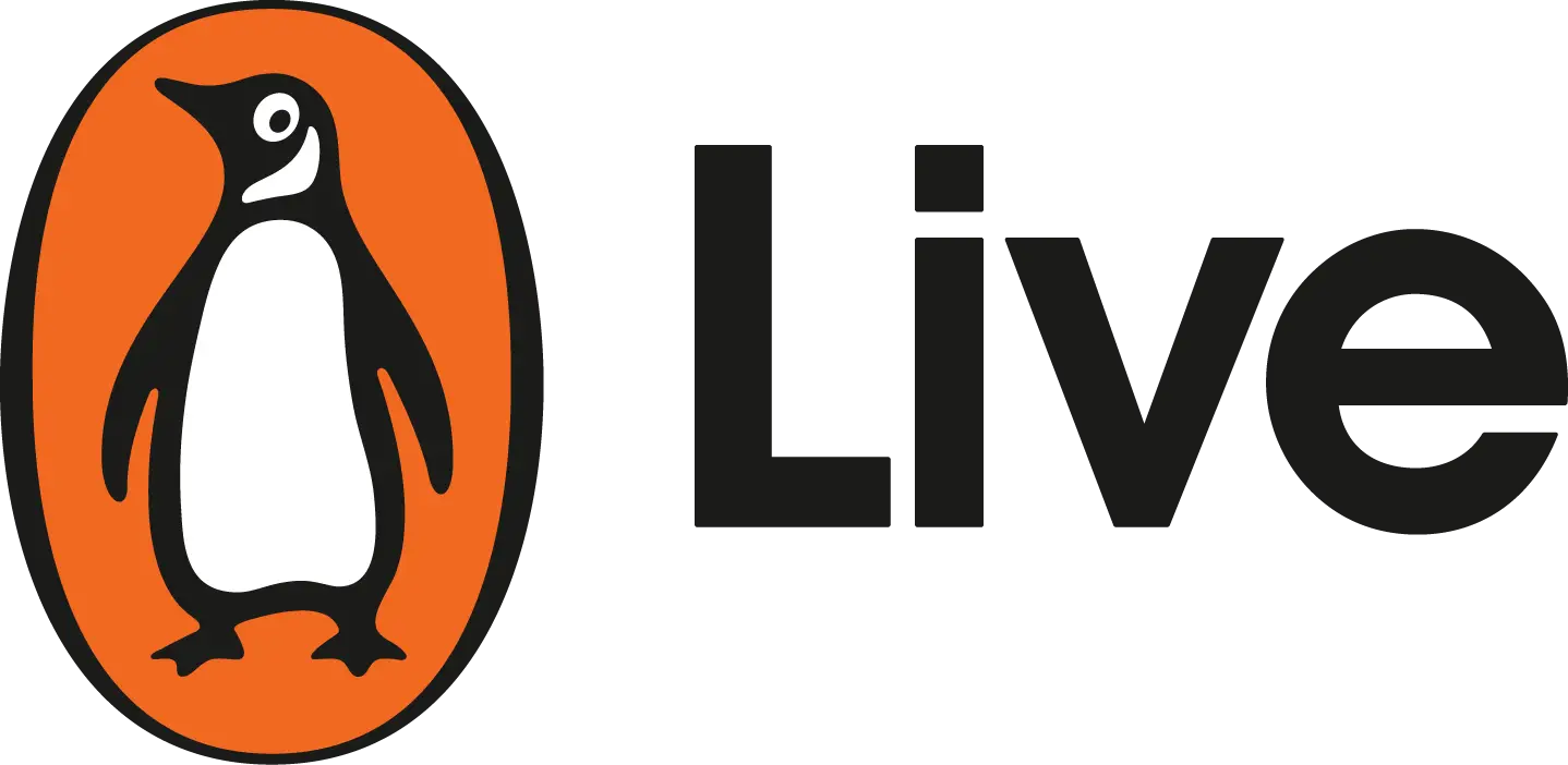 Orange Penguin Live Logo
